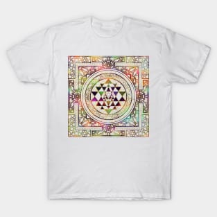 Colorful Sri Yantra  / Sri Chakra T-Shirt